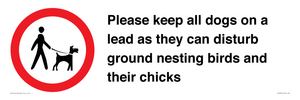 Please keep all dogs on a lead as they can disturb ground nesting birds and their chicks
